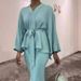 Spring And Autumn Hot Sale Solid Color Temperament Lace Up Waist Top Temperament Fishtail Skirt Suit Women_ecoleips.com