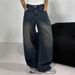 European And American Style Cross-border Wide-leg Pants, New Autumn Vintage Denim Pants With Loose, Floor-length_ecoleips.com