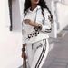 Women's Long Sleeved Sports Casual Set Fashionable Two Piece Set Print Design_ecoleips.com