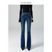 Retro Trend/Four Sided Elastic High Waisted Micro Flared Jeans For Women, Tight Fitting And Hip Lifting To Make Them Look Slimmer_ecoleips.com