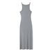 2025 European And American Cross-border Women's Summer Ribbed High-waisted Slim-fit Bodycon Dress With Slit_ecoleips.com