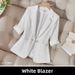 Women's Petite Black Suit Jacket mid Sleeve Casual Blazer Thin Summer 2026 New Style_ecoleips.com
