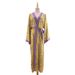 Sexy Beach Cover Up – 100% Cotton Rayon Printed Kimono Wrap Dress, Lightweight Sun Protection Swimwear Cover Up For Women, Vacation Resort Wear_ecoleips.com