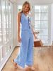 Women's Clothing New Casual Plaid Suit Lace Up Cardigan Vest Loose Trousers Suit_ecoleips.com