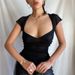 Summer Women's Short Sleeve T-Shirt Sexy Backless V-Neck Slim Fit Solid Color Top for Wholesale 2025 New Cross Border_ecoleips.com