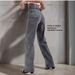 Women's Long-Length Relaxed Gray Jeans | Mid-Rise Straight Leg | Soft Cotton Denim | Office & Casual Wear_ecoleips.com