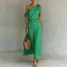 Elegant Off-Shoulder Polka Dot Dress – Flowy Sleeveless Maxi Dress With 3d Print & Elastic Waist – Women's Summer Beach To Party Dress_ecoleips.com