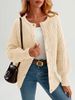 K New Women's Street Fashion Casual Solid Color Knitted Cardigan Round Neck Long Sleeve Sweater_ecoleips.com