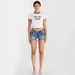 Women's Butterfly Rhinestone Denim Shorts Light Blue Washed Slimming Hot Pants Frayed Edge Factory Direct Wholesale_ecoleips.com