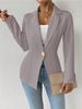 Sophisticated Women's Blazer - Slim Fit Single-Button Long Sleeve Suit Jacket For Office & Evening_ecoleips.com