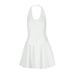 AD211 New Sexy Hot Girl Fashion Backless Slim Fit Bow Halter Round Neck Dress_ecoleips.com