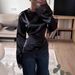 Women's Clothing Elegant Satin & Lace Blouse Women's Long Sleeve Tops For Office & Casual Wear_ecoleips.com