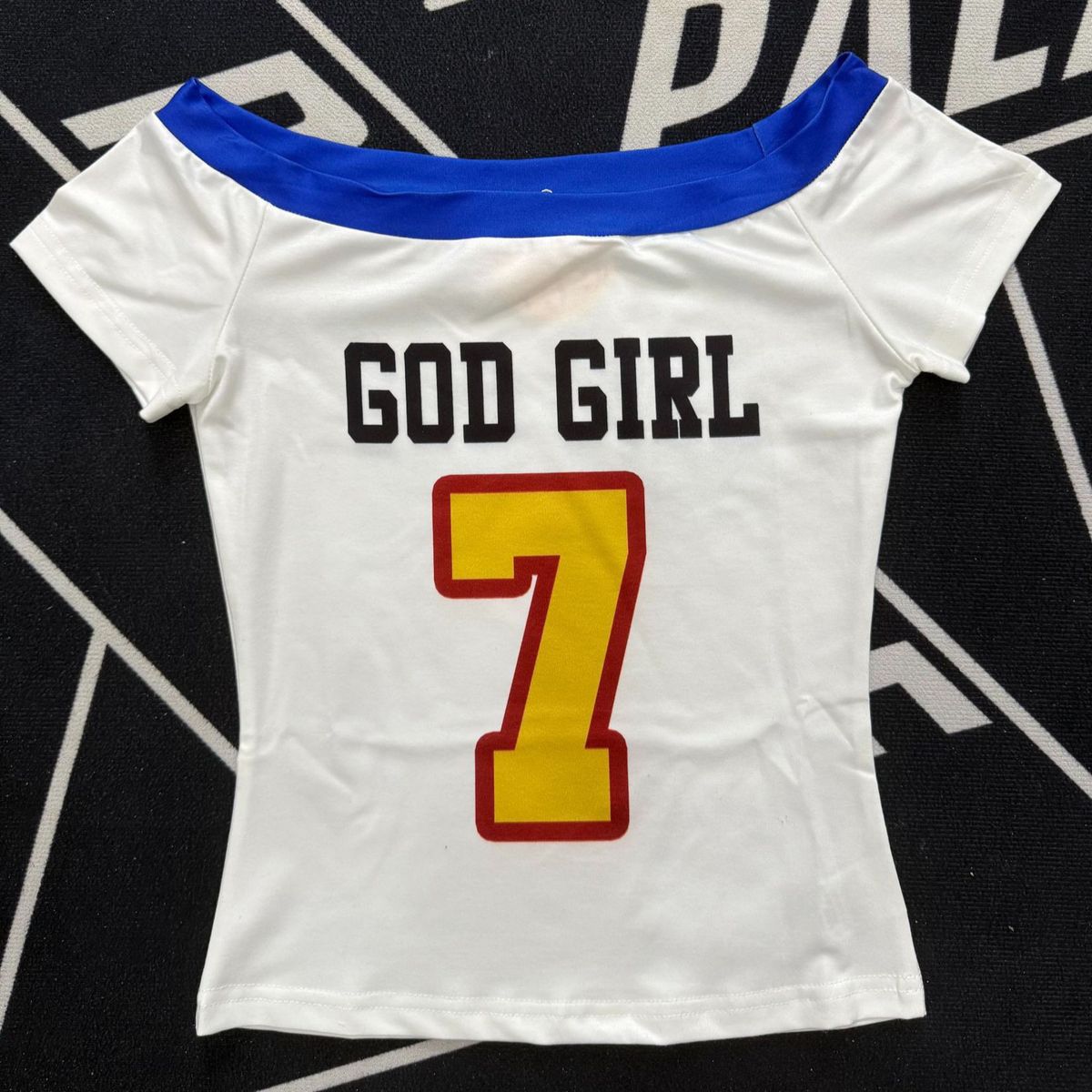 Summer Street Style Retro Jersey T-Shirt Women's Off-Shoulder Short-Sleeved Top with Letter Print European AmericanInspired Pure Sexy Hot Girl Fashion_ecoleips.com