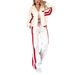 Women's Silicone Print Two-Piece Set - Trendy Color Block Tracksuit For Casual & Sporty Style_ecoleips.com