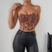 Slim Fit European And American Style Tank Top For Women, Black, Sexy, Patchwork, 3D Floral, Underwire, Fishbone Bra_ecoleips.com