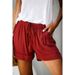 2025s Casual Wide-Leg Loose Summer New Women's High-Waist Elastic Drawstring Shorts_ecoleips.com