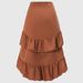 Women's High-Waisted Flounce Hem Skirt – Sweet & Elegant A-Line Midi Skirt For Summer (S-Xxl, Wine Red/Black/Pink/Mixed)_ecoleips.com