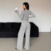 Women's Clothing Women's Trendy Casual V Neck Wide Leg Pocket Trousers Autumn Winter Short Slim Fit Sexy Style Suit_ecoleips.com