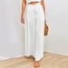 Hot Sale Elegant Commuter Style Loose Tie Wide-Leg Summer Women Draped Casual Pants_ecoleips.com