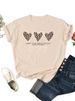 European And American Cross-border Foreign Trade Women's Clothing, Simple Heart-printed Round-neck Short-sleeve T-shirt_ecoleips.com