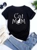 European And American Cross-border Foreign Trade Wholesale Clothing Cute Cartoon Kitten Round Neck Plus Size_ecoleips.com
