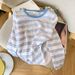 Women's Color Blocked Striped Sun Protection Shirt Thin Ice Silk Knit Sweater New Design Summer Top Real Photos 2026_ecoleips.com