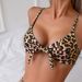 Women's Fashion Leopard Print Halter Bikini Sexy Bow Two Piece Swimsuit From Overseas Warehouse_ecoleips.com