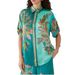 Women's Clothing Fashion Satin Floral Print Casual Long Sleeved Tie Suit_ecoleips.com