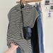European American Style Striped Sleeveless Hooded Sweatshirt Women, Loose Versatile Spring And Autumn, Suitable For_ecoleips.com