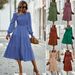 Self-designed Women's Large Hem Casual Vacation Waist-cinching Mid-length Dress, Suitable For Spring And Autumn_ecoleips.com