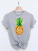 European And American Cross-border Foreign Trade Women's Floral Letter Print Round-neck Short-sleeve T-shirt Top_ecoleips.com