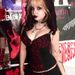 Dark Gothic Style Lace Patchwork Color-Block V-Neck Camisole Sexy Niche Waist-Slimming Outerwear Tank Top_ecoleips.com