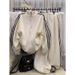 Sporty Casual Striped Stand Up Collar Baseball Jacket & Slimming Drawstring Wide Leg Pants Two Piece Set Warm Double Sided Fleece For Spring/Autumn_ecoleips.com