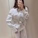 Elegant Women's Polka Dot Shirt Jacket And Pants Set Simple Versatile Clothing_ecoleips.com