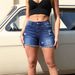 Women's Clothing High Quality High Quality Supply High Waist Elastic Slim Fit Ripped Denim Shorts_ecoleips.com