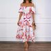 Indepdt Station Cross-Border European And American Summer New Elegant Off-Shoulder Printed Puff Sleeve Dress For_ecoleips.com