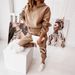 Women's Casual Short Sleeve Cardigan & Pants Set - Soft Comfort Lounge Wear, Summer Home Outfit, Solid Color Matching Two-Piece_ecoleips.com