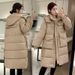 Women's Mid-Length Over-the-Knee Cotton Jacket – Korean Style Loose Fit Winter Coat, Thick Warm Outerwear For Casual & Streetwear_ecoleips.com
