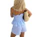 Women's Clothing Casual Simple Tube Top Ruffled Shorts Suit_ecoleips.com