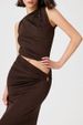 European And American Summer New Irregular Pleated Design Sleeveless Tank Top High Waist Slimming Skirt Two-Piece Set_ecoleips.com
