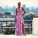 Women S Gentle Style Fashion Printed Pleated Waist Cinched Dress Elegant Ladies Spring Summer Casual Party Dress_ecoleips.com