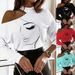 "Women's Off Shoulder Abstract Print T-Shirt - Trendy Sexy Top For Casual & Party Wear"_ecoleips.com