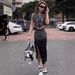 European Fashion Brand Trendy For Women Summer Short Letter Print T-Shirt High Waist Split Denim Skirt Two-Piece Set_ecoleips.com
