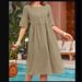 2026 Spring/Summer European And American . Independent Site Cotton Linen Round Neck Loose Casual Solid Color_ecoleips.com