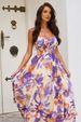 Summer Fashion Elegant Stylish Camisole Backless Printed Dress Full Skirt Strapless Vacation Maxi Dress_ecoleips.com
