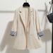 Women's Clothing Small Suit Jacket Spring And Autumn New Korean Style Slim Drape Thin Three Quarter Sleeve Suit Tops For Women_ecoleips.com