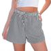 New Summer Striped Casual Sports Outdoor Shorts Breathable Casual Pocket Fashion Three Point Pants_ecoleips.com