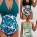 Sexy Lace-Up Backless One-Piece Swimsuit – High Waist, Printed Bikini Style For Beach & Pool_ecoleips.com