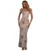 Elegant Sexy Retro Botanical Print Bodycon Dress Oil Painting Style Women's Clothing Set_ecoleips.com
