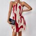Women's Clothing Dress Women's New Fashion Casual Printing High End Halter Neck Women's Short Skirt_ecoleips.com